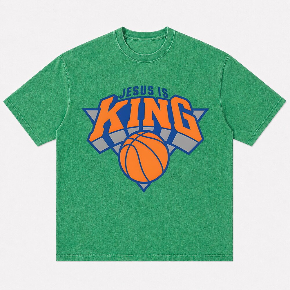 Jesus Is King basketball Christian graphic T-shirt