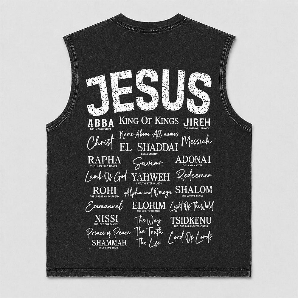 Christian tank: names of God - Jesus is King, Yahweh, El Shaddai - Tank Top