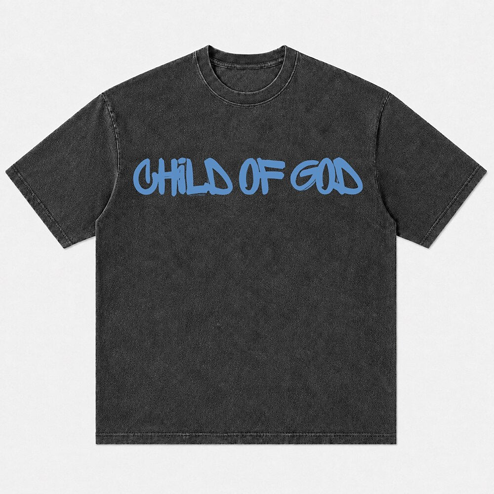 Child of God Psalm 23 brush lettering Christian T-shirt