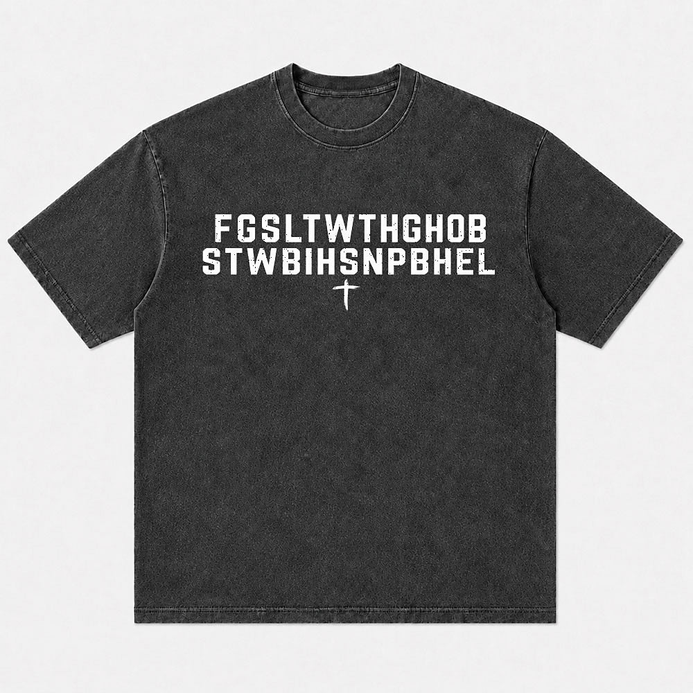 Christian shirt: for God so loved the world - John 3:16 cross graphic - T-Shirt