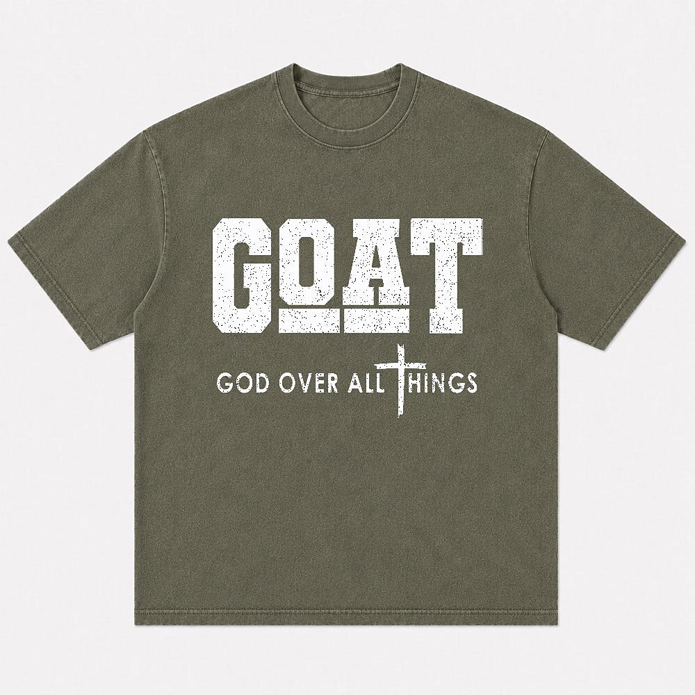GOAT God Over All Things Cross Christian T-Shirt - product image 4
