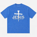 Faith Jesus The Way The Truth The Life Quote with Cross Nails Christian T-Shirt - product image 1