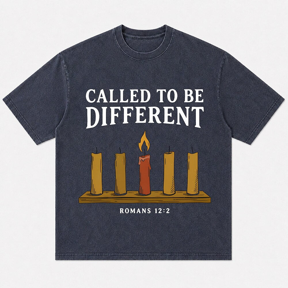 Called to Be Different Romans 12:2 candle Christian T-shirt