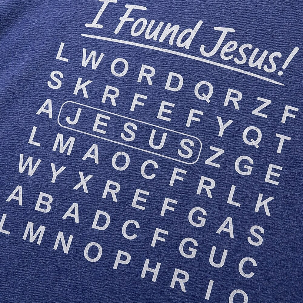 I Found Jesus word search washed Christian T-shirt