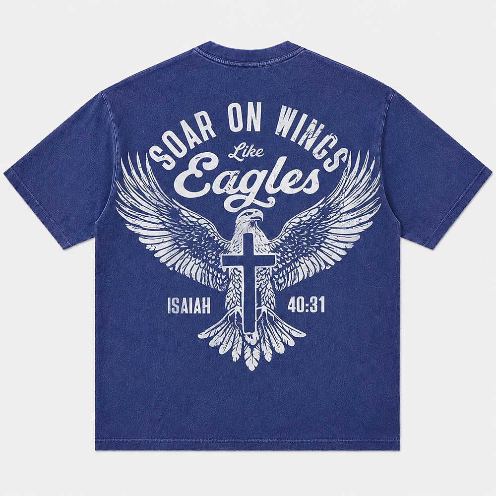 Soar On Wings Like Eagles Isaiah 40:31 Christian T-Shirt - product image 5
