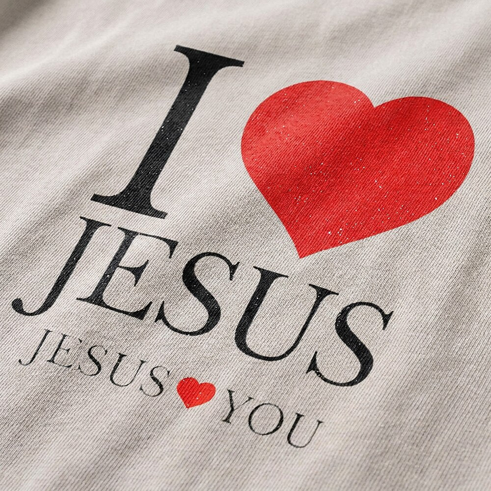 I Love Jesus Jesus Loves You Heart Christian T-Shirt - product image 2