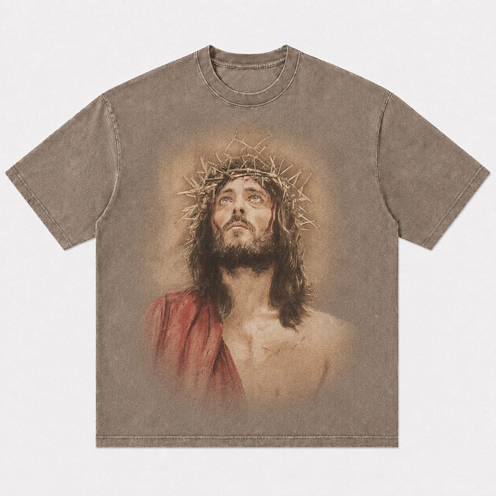 Jesus Crown of Thorns Portrait Christian T-Shirt - product image 1