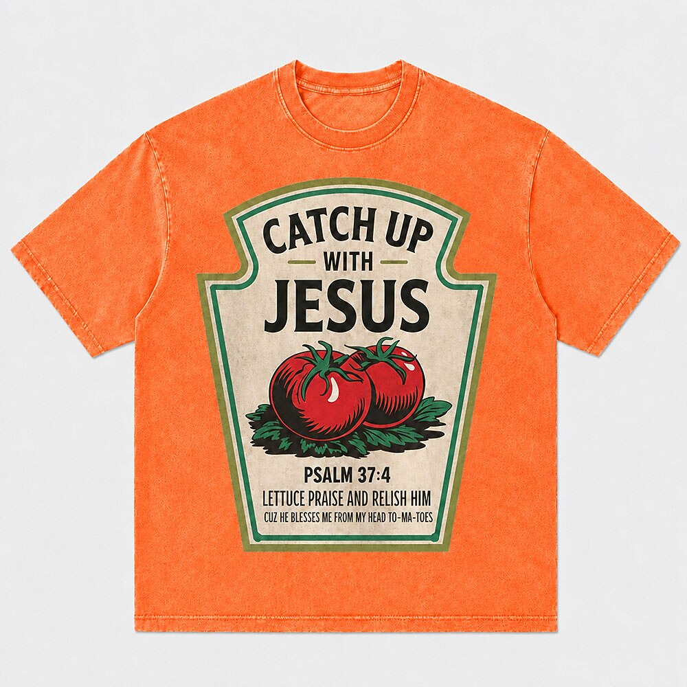 Catch Up with Jesus Psalm 37:4 T-Shirt - Black product image