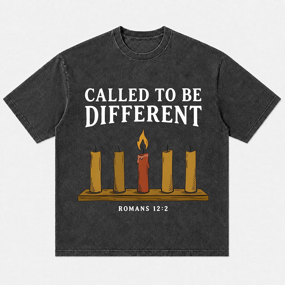 Called to Be Different Romans 12:2 candle Christian T-shirt