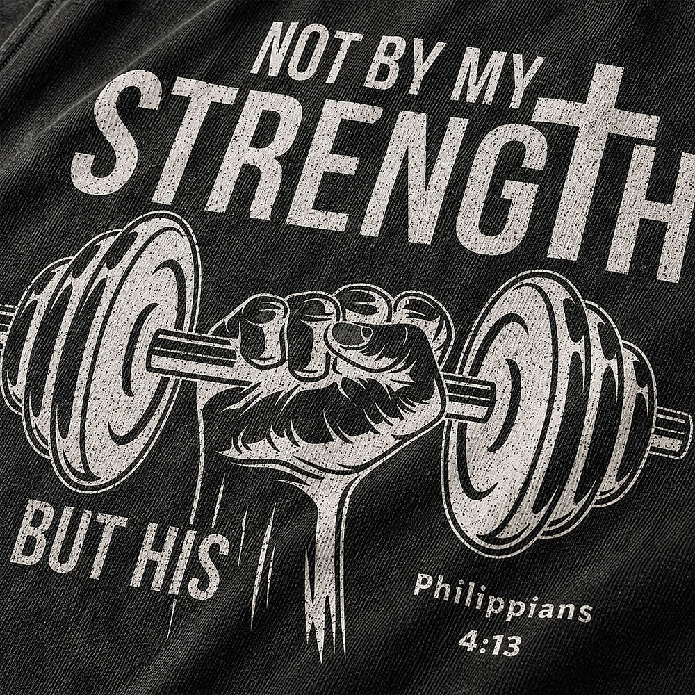 Not by My Strength but His Philippians 4:13 Tank Top - Blue product image