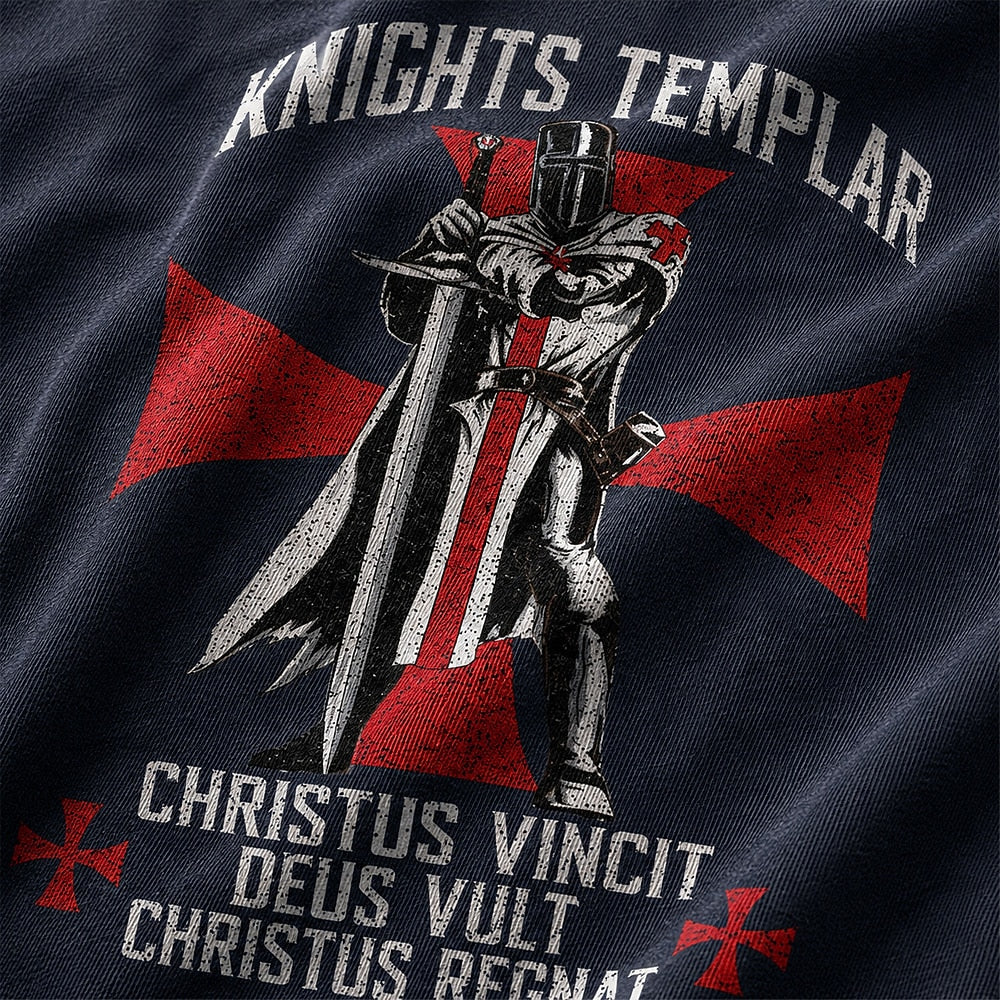 Knights Templar Christus Vincit cotton T-shirt, additional product detail view