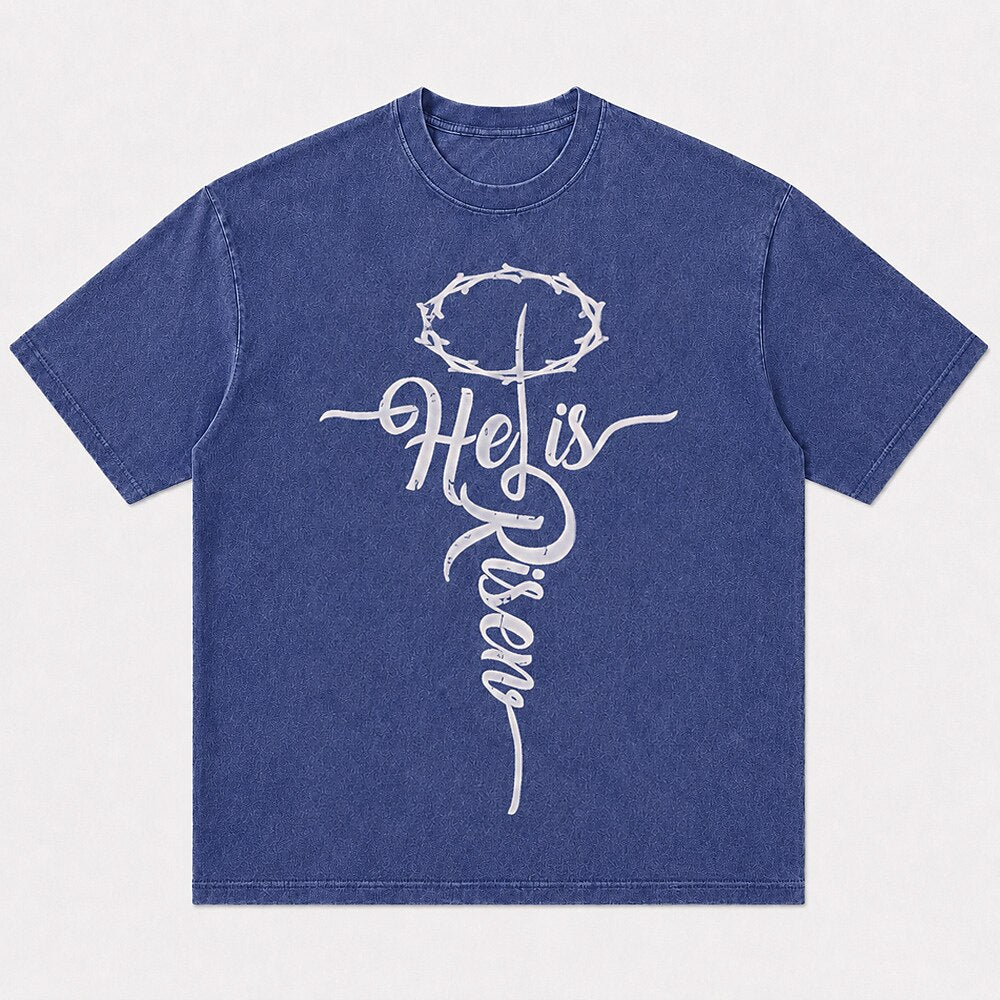 He Is Risen Cross Christian T-Shirt - product image 1