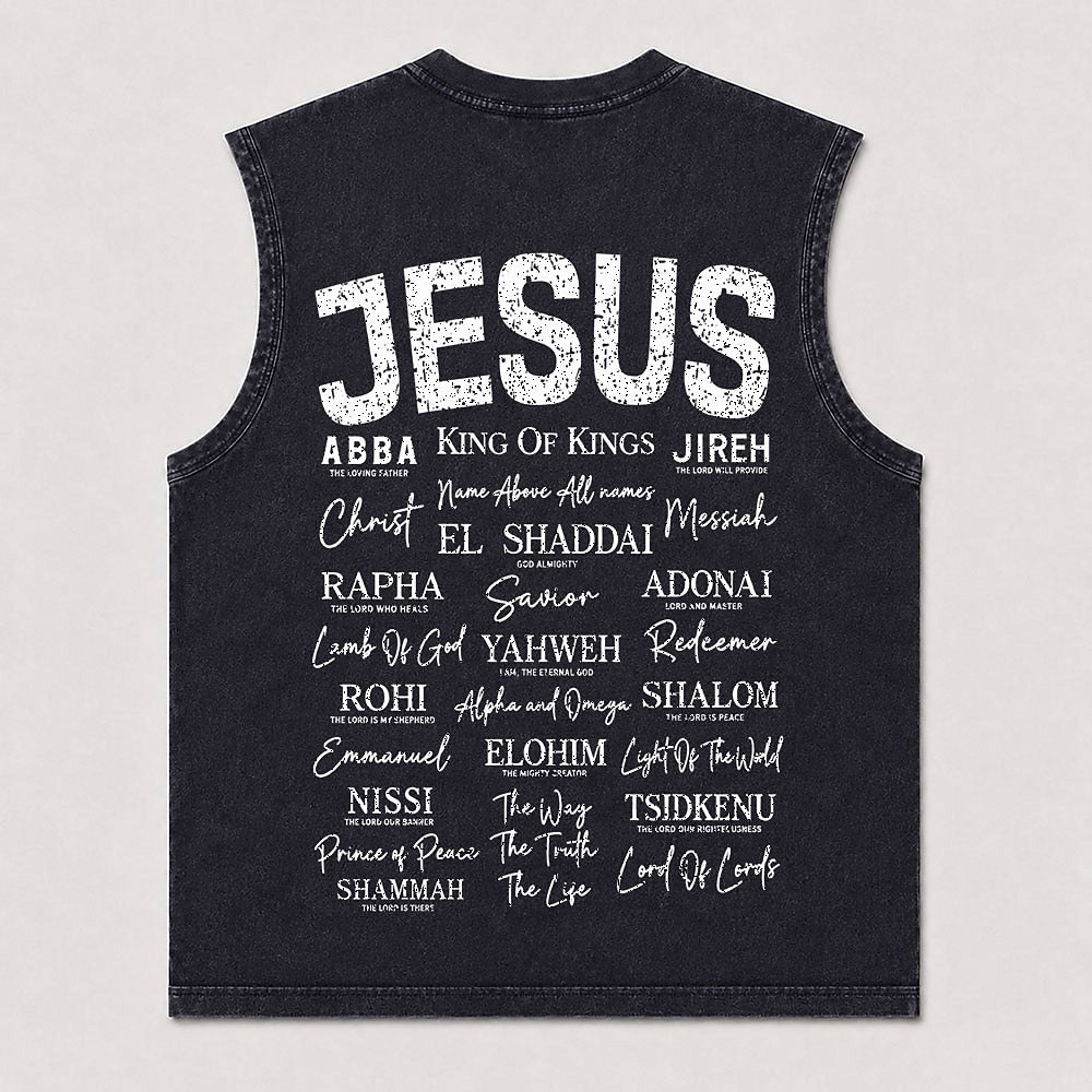 Christian tank: names of God - Jesus is King, Yahweh, El Shaddai - Tank Top