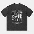 Jesus Saved My Life men's Christian graphic T-shirt
