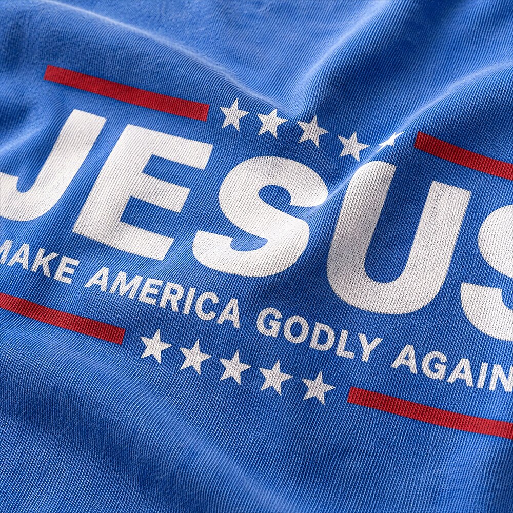 Jesus Make America Godly Again Patriotic Christian T-Shirt - product image 2