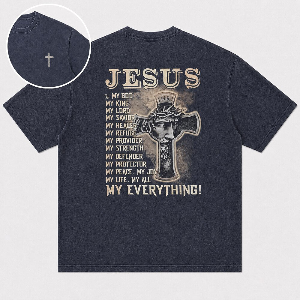 Jesus Is My Everything Cross Portrait Christian T-Shirt - product image 1
