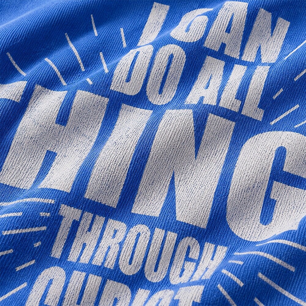 I Can Do All Things through Christ Who Strengthens Me Philippians Bible Verse Cross Christian T-Shirt - product image 2
