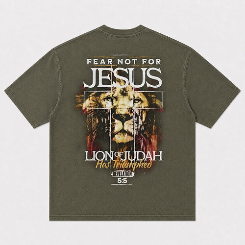 Fear Not For Jesus Lion of Judah Has Triumphed Revelation 5:5 Christian T-Shirt - product image 1