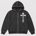 Ornate Cross Christian Zip Hoodie - product image 7