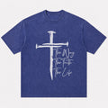 Nail Cross with The Way The Truth The Life Bible Quote Christian T-Shirt - product image 1