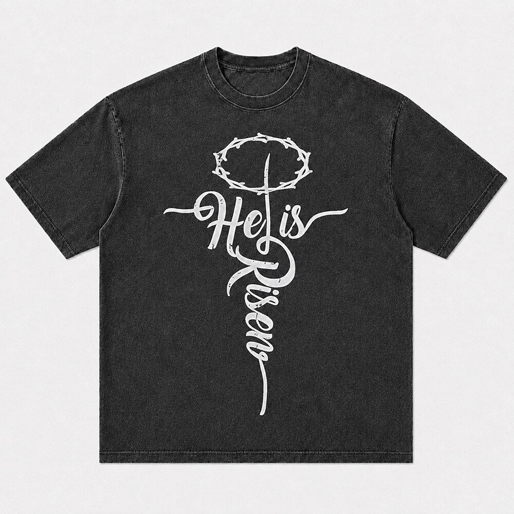 He Is Risen Cross Christian T-Shirt - product image 4
