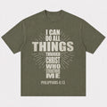 I Can Do All Things through Christ Who Strengthens Me Philippians Bible Verse Cross Christian T-Shirt - product image 4
