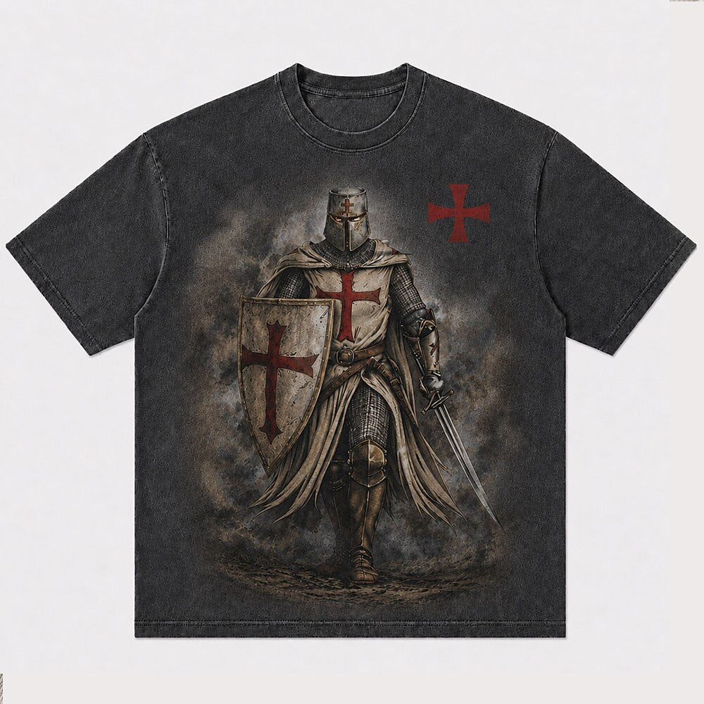 Knights Templar Crusader Christian T-Shirt - product image 5