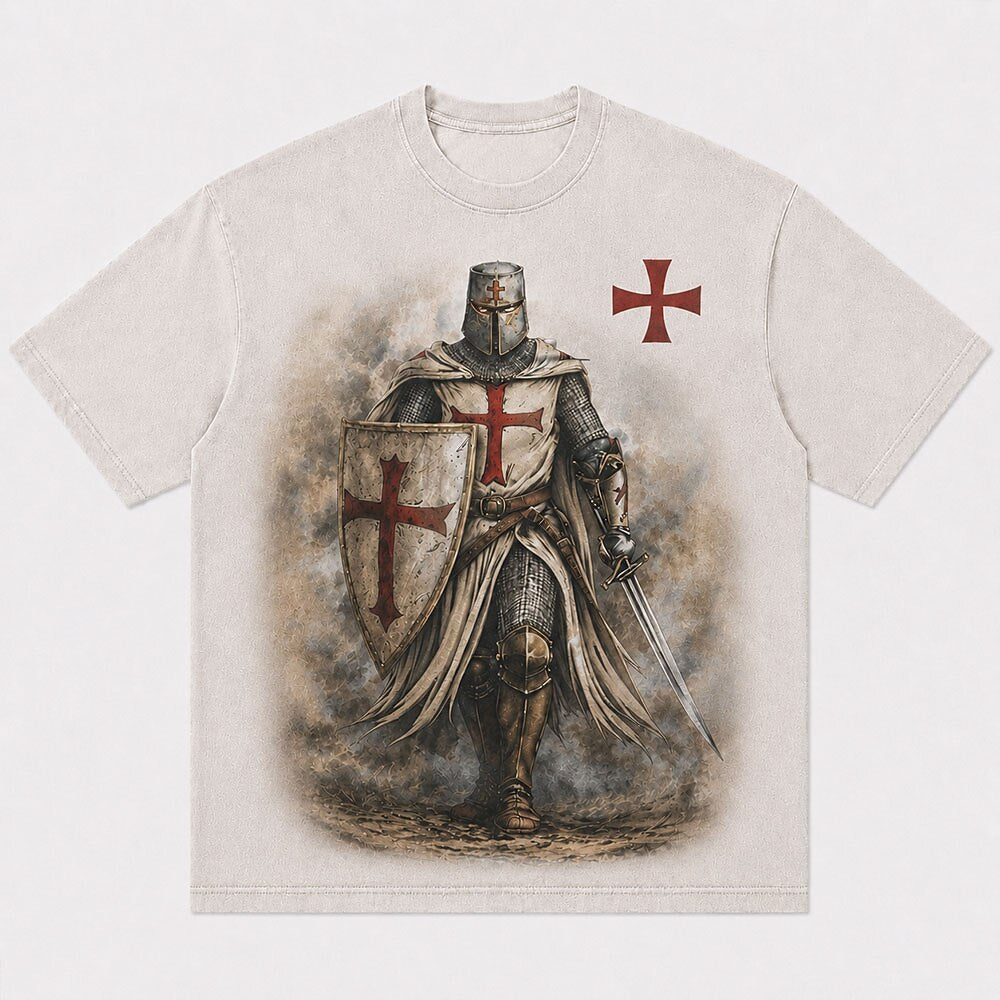 Knights Templar Crusader Christian T-Shirt - product image 4