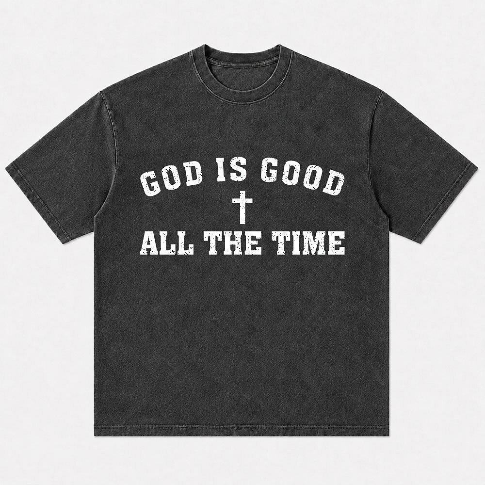 God Is Good All The Time Cross Christian T-Shirt - product image 4