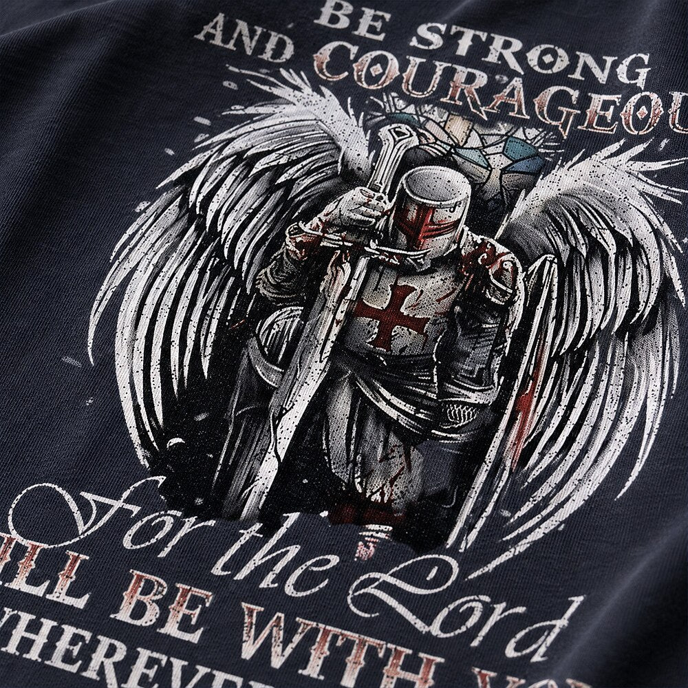 Knight With Wings And Sword Joshua 1:9 Christian Faith Christian T-Shirt - product image 4