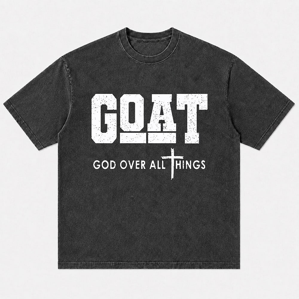 GOAT God Over All Things Cross Christian T-Shirt - product image 6