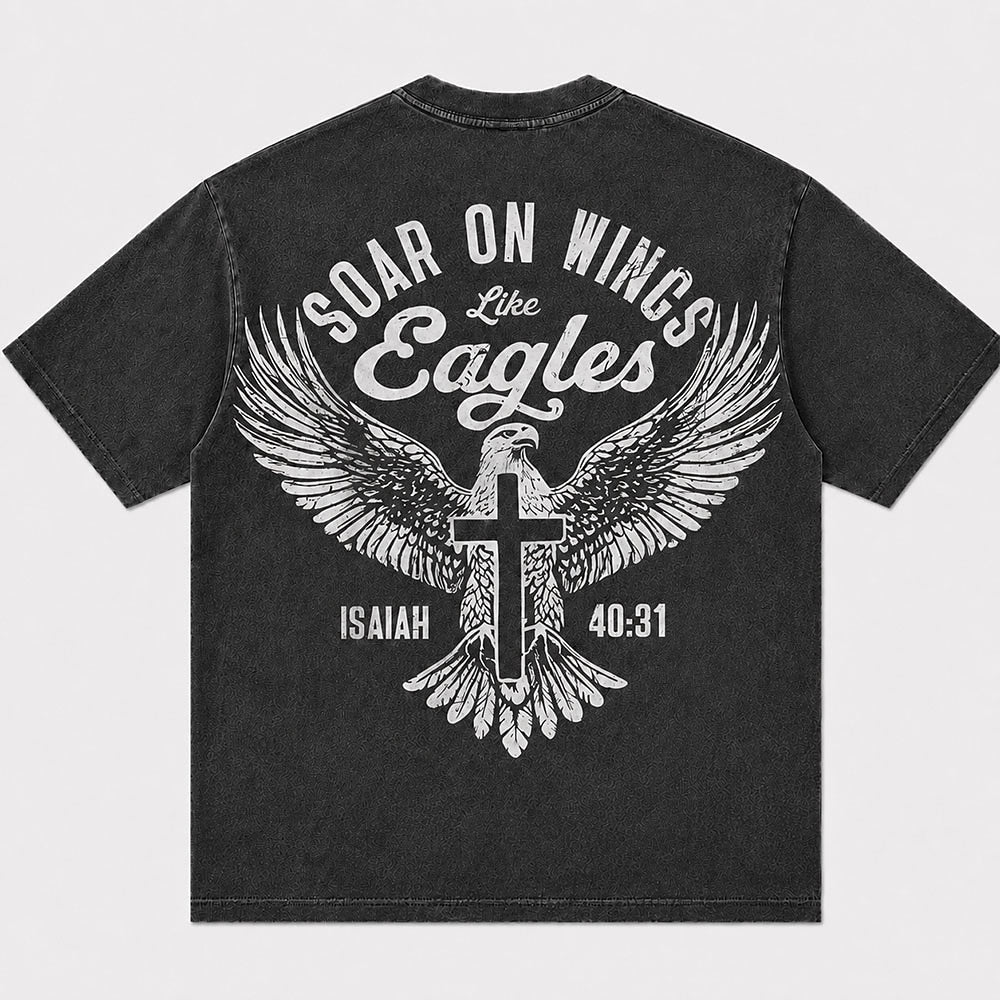Soar On Wings Like Eagles Isaiah 40:31 Christian T-Shirt - product image 6