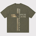 Wooden Cross with Crown of Thorns God So Loved The World Quote Christian T-Shirt - product image 5