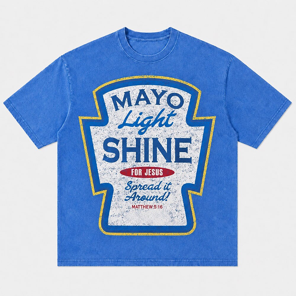 Mayo Light Shine for Jesus Spread It Around Matthew 5:16 Christian T-Shirt - product image 5
