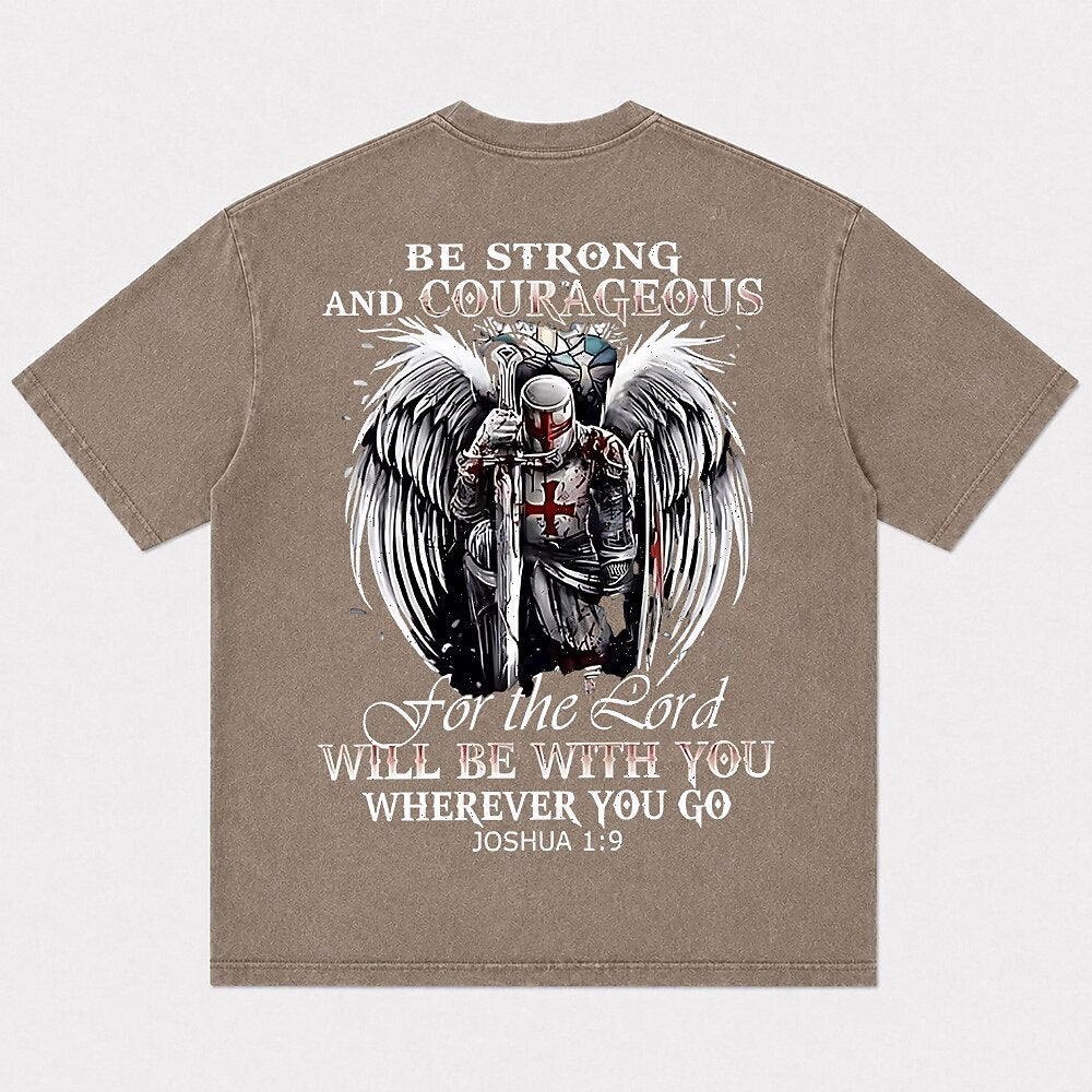 Knight With Wings And Sword Joshua 1:9 Christian Faith Christian T-Shirt - product image 5