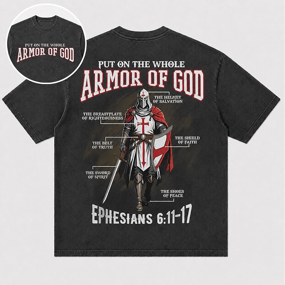 Put On the Whole Armor of God Knight Ephesians 6:11-17 Christian T-Shirt - product image 1