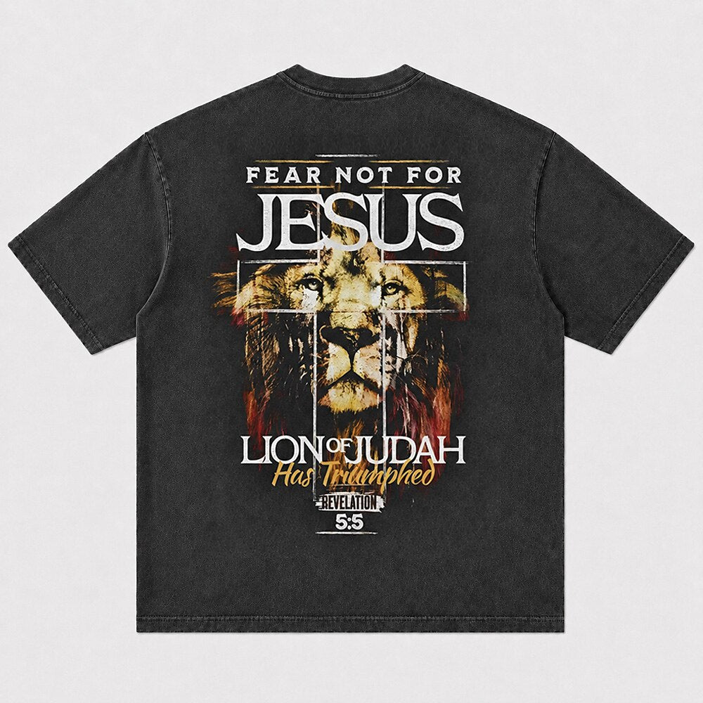 Fear Not For Jesus Lion of Judah Has Triumphed Revelation 5:5 Christian T-Shirt - product image 6