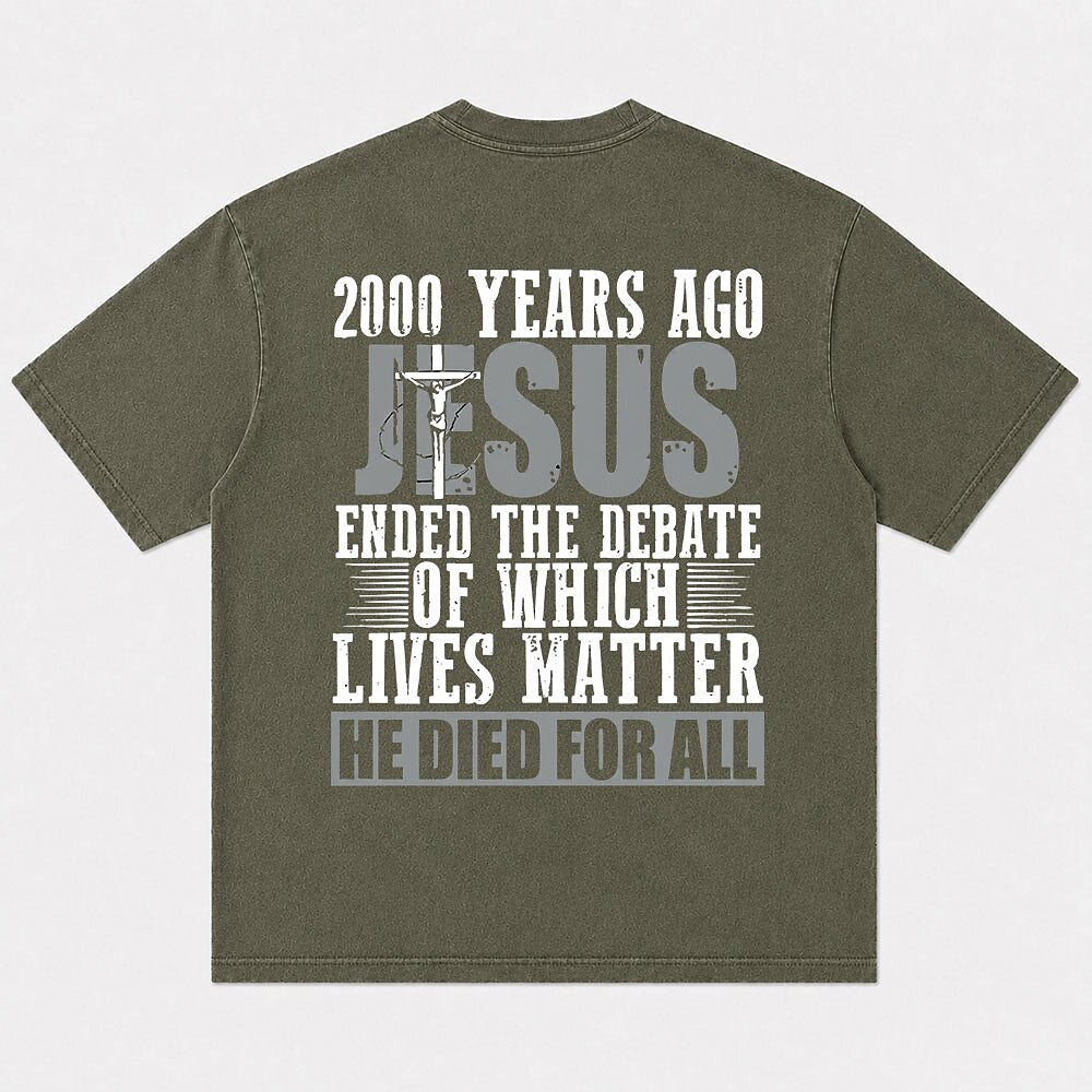 2000 Years Ago Jesus Ended the Debate He Died for All Christian T-Shirt - product image 4