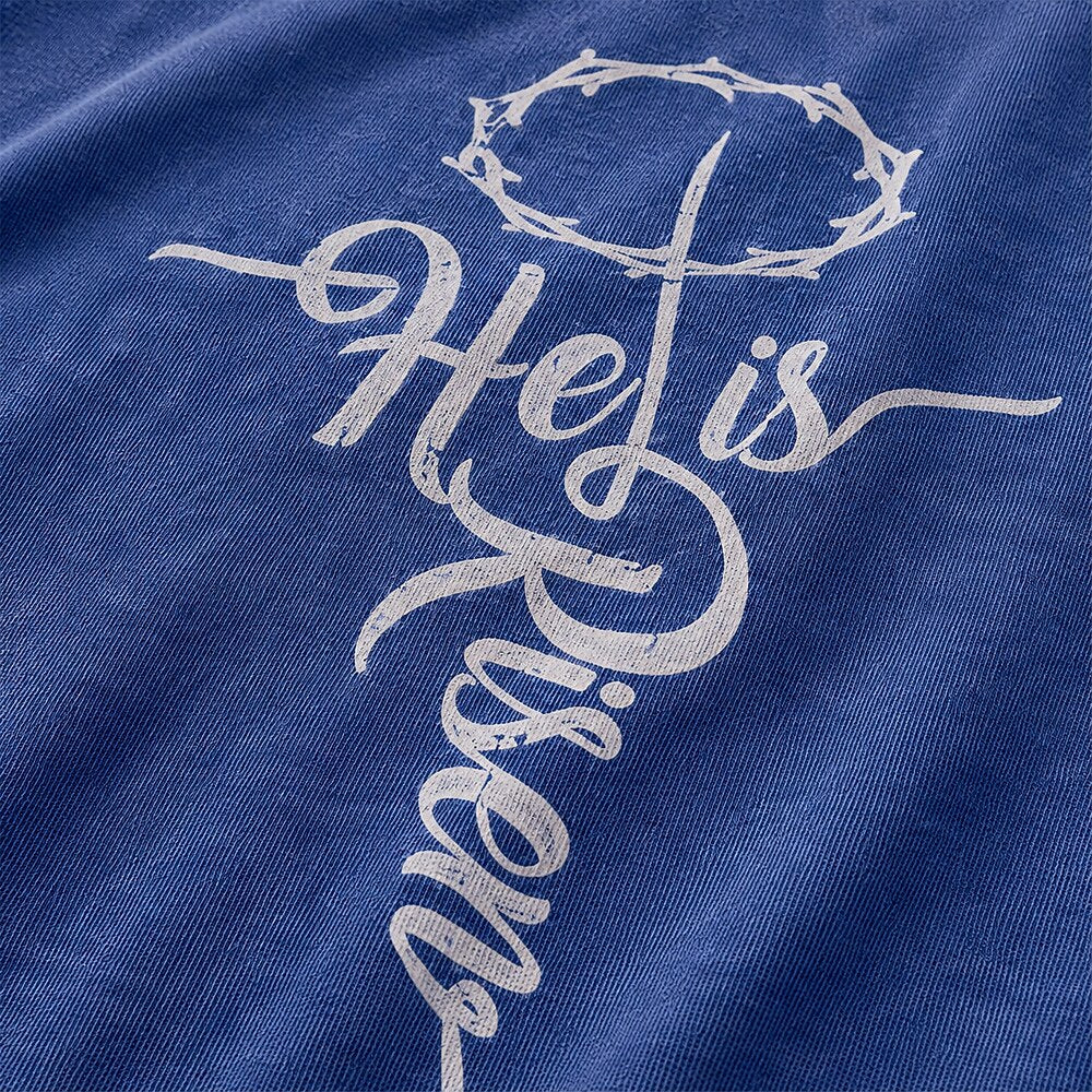 He Is Risen Cross Christian T-Shirt - product image 2