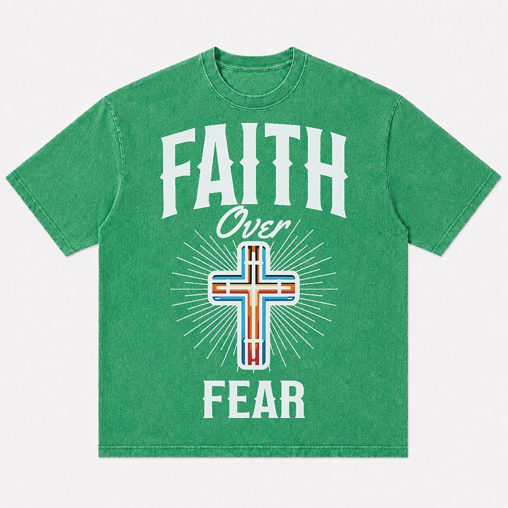 Christian shirt: faith over fear - T-Shirt