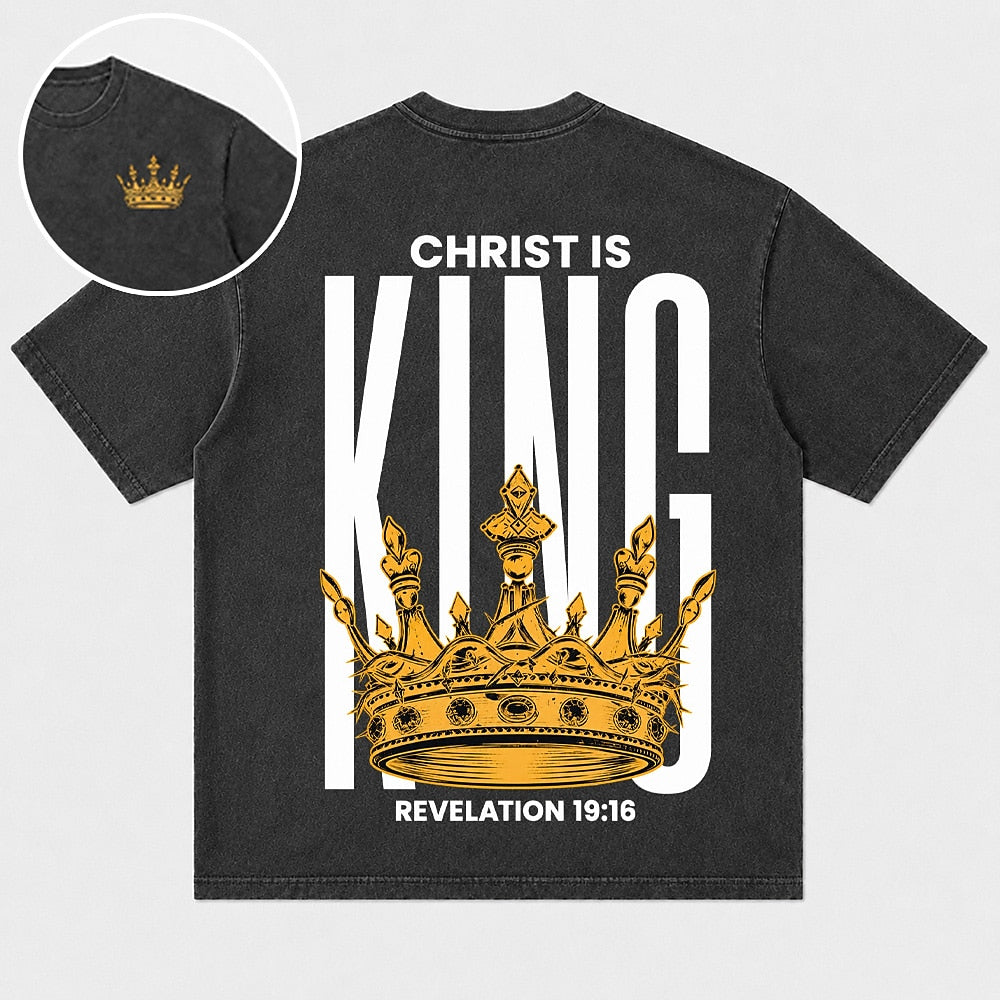 Christ Is King crown Revelation 19:16 Christian T-shirt
