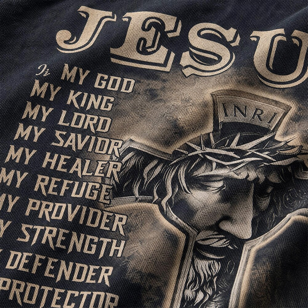 Jesus Is My Everything Cross Portrait Christian T-Shirt - product image 3