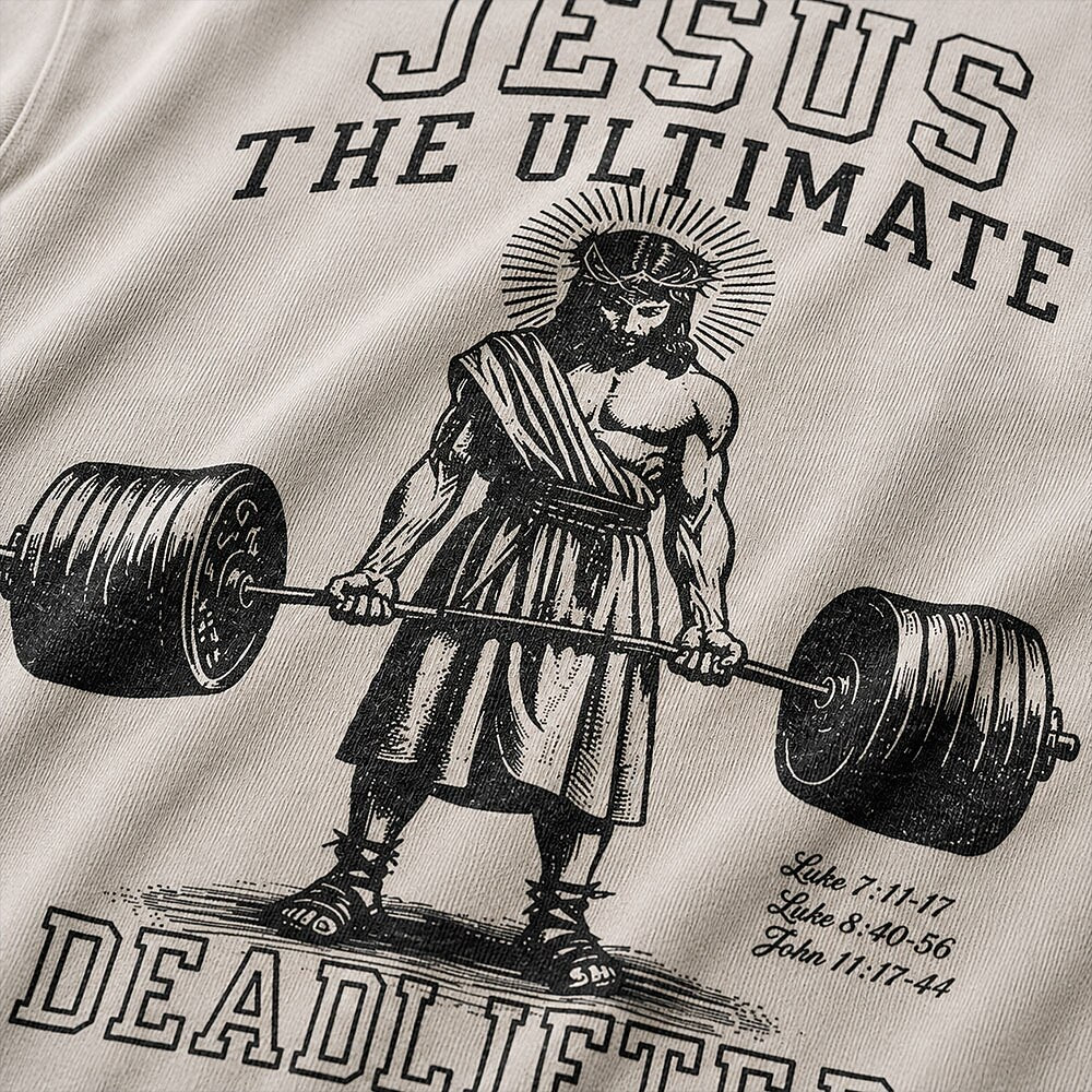 Jesus The Ultimate Deadlifter Christian T-Shirt - product image 4