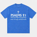 Psalms 91 God Is My Refuge And My Fortress under His Wings I Will Find Shelter Bible Verse Cross Christian T-Shirt - product image 1