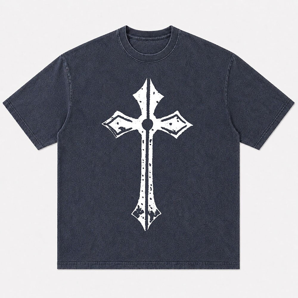 Gothic Cross Vintage Faith Christian T-Shirt - product image 5
