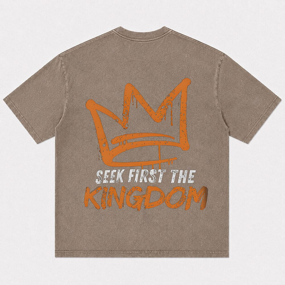 Seek First the Kingdom graffiti crown Christian T-shirt