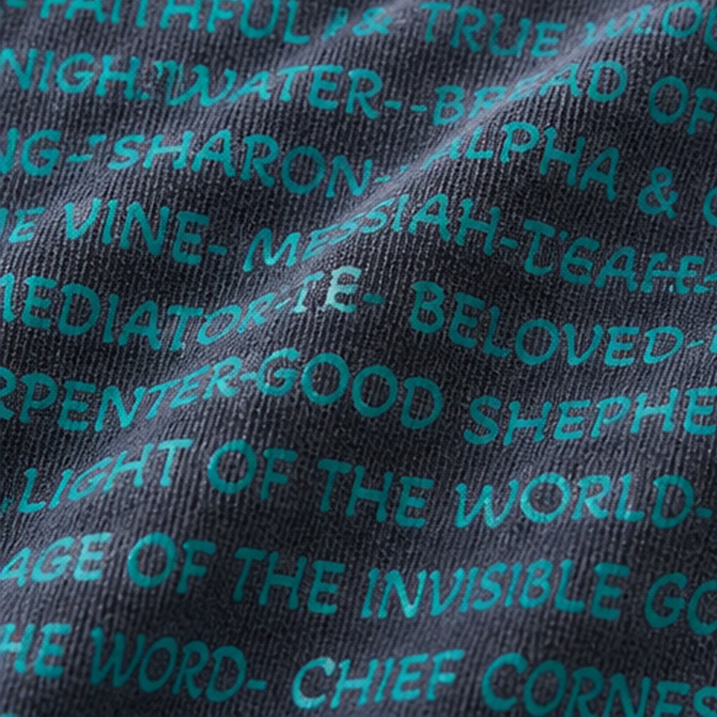Names of Jesus Christ cross typography T-shirt