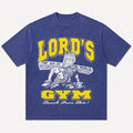 Lords Gym cross-bearing figure graphic cotton T-shirt, product view 1