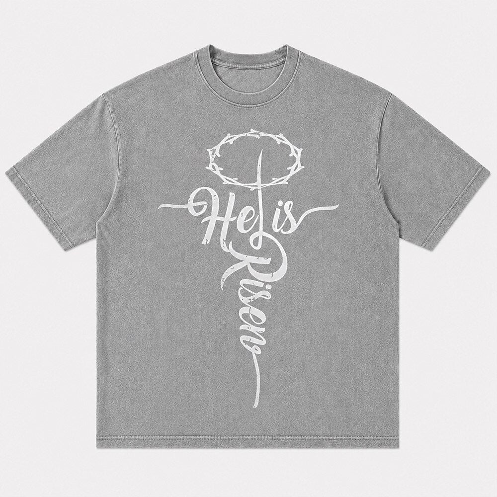 He Is Risen Cross Christian T-Shirt - product image 6
