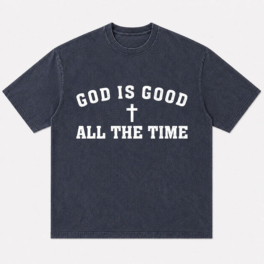 God Is Good All The Time Cross Christian T-Shirt - product image 5